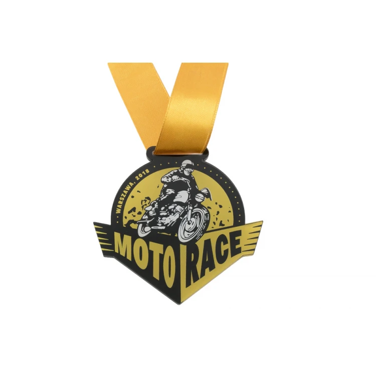 Medal akrylowy druk UV - Moto Race - wymiary: 90x80mm - MGR051