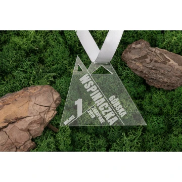Medal akrylowy Górska Wspinaczka - wym: 79x66mm - gr. 3mm - grawer laserem - MGR029