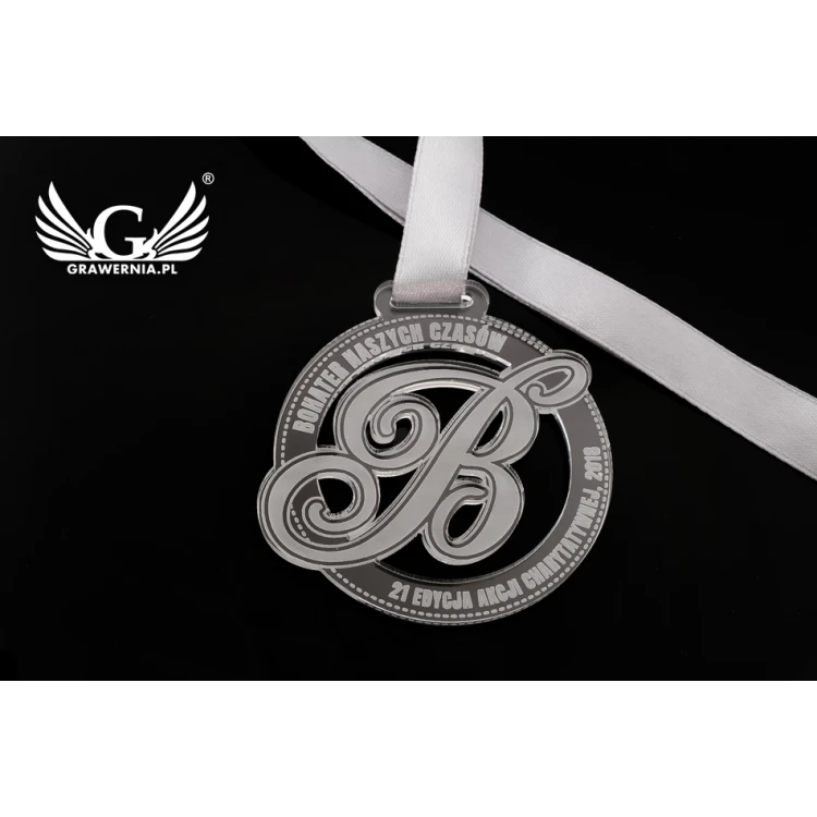 Medal akrylowy grawerowany laserem - średnica: 60mm - gr. 3mm - MGR046