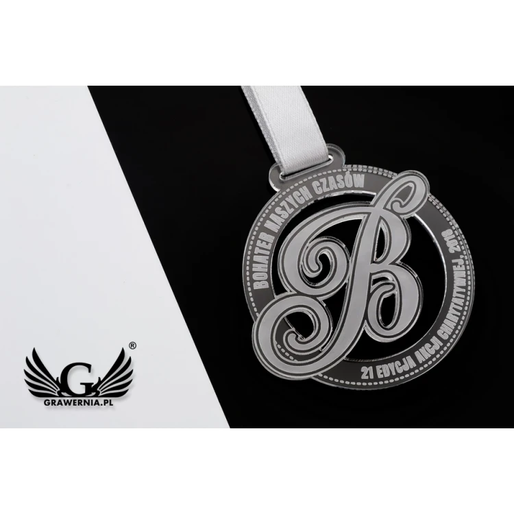 Medal akrylowy grawerowany laserem - średnica: 60mm - gr. 3mm - MGR046