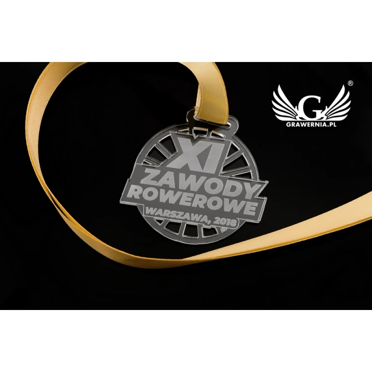 Medal akrylowy grawerowany laserem - średnica: 50mm - gr. 3mm - MGR047
