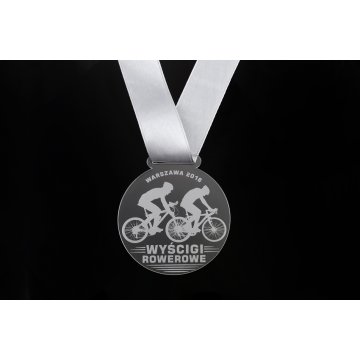 Medal akrylowy grawerowany laserem - średnica: 70mm - gr. 3mm - MGR045