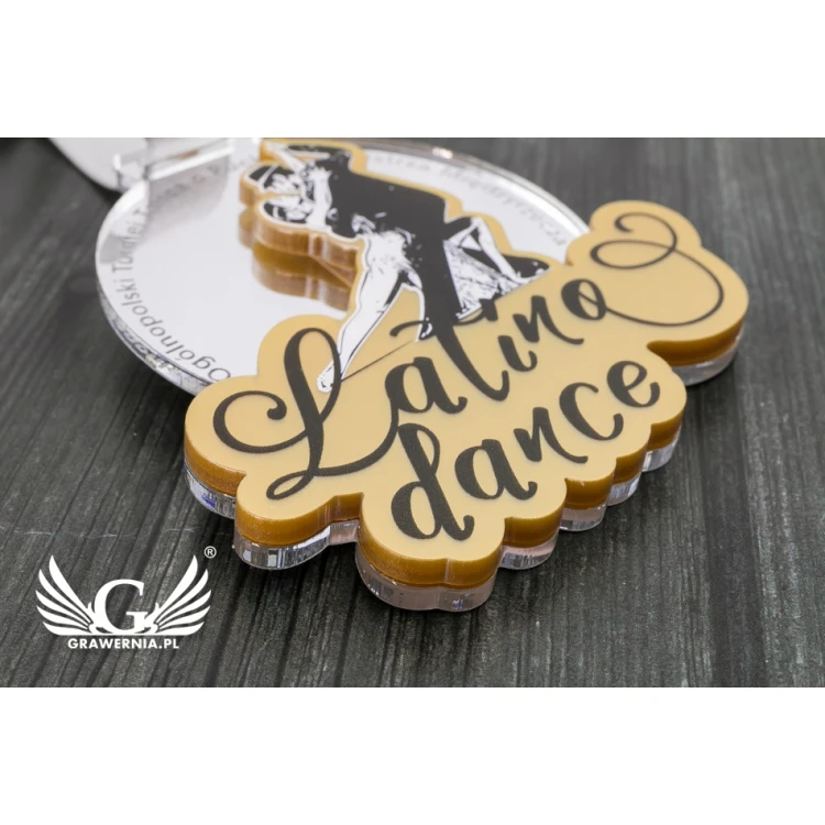 Medal Premium - Latina dance - wymiary: 76x75mm - druk UV - MGR065