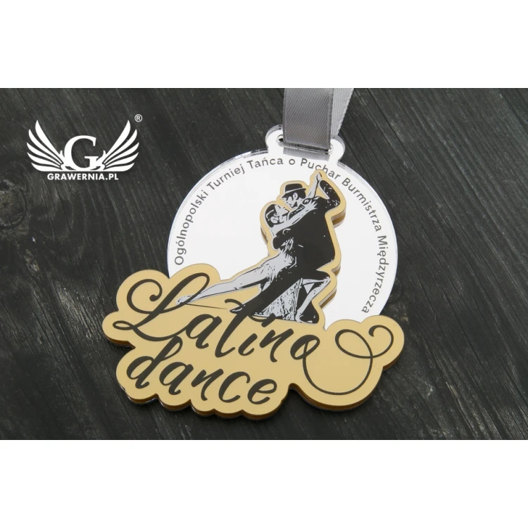 Medal Premium - Latina dance - wymiary: 76x75mm - druk UV - MGR065