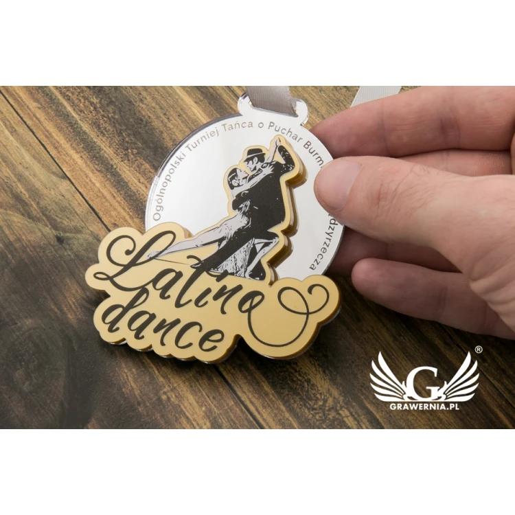 Medal Premium - Latina dance - wymiary: 76x75mm - druk UV - MGR065