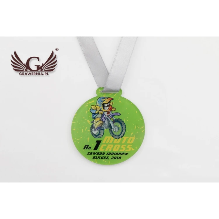 Medal akrylowy druk UV - Motocross - średnica: 60mm - MGR064