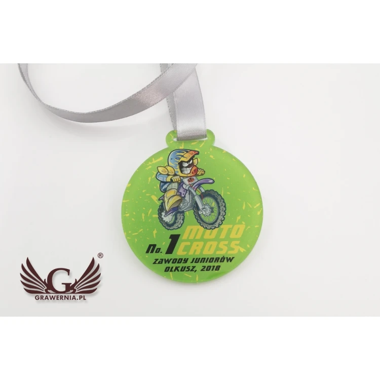 Medal akrylowy druk UV - Motocross - średnica: 60mm - MGR064