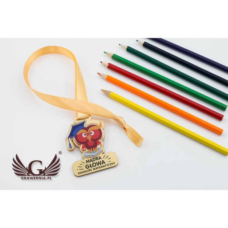 Medal Premium - Sowa - wymiary: 65x50mm - druk UV - MGR067