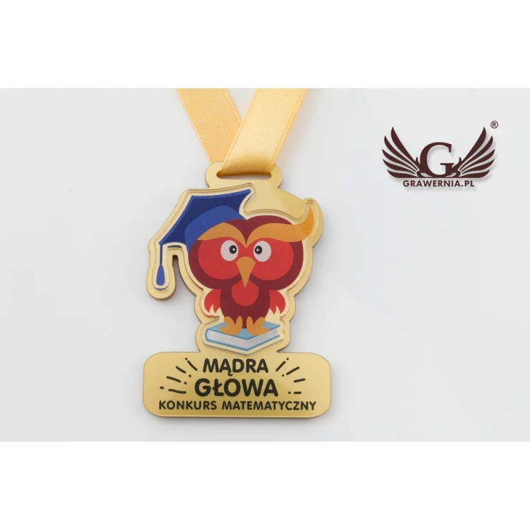 Medal Premium - Sowa - wymiary: 65x50mm - druk UV - MGR067