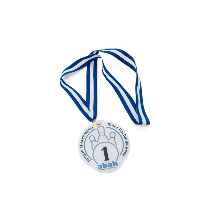 Medal akrylowy z dowolnym nadrukiem UV - wymiary: 91x100mm - MGR094