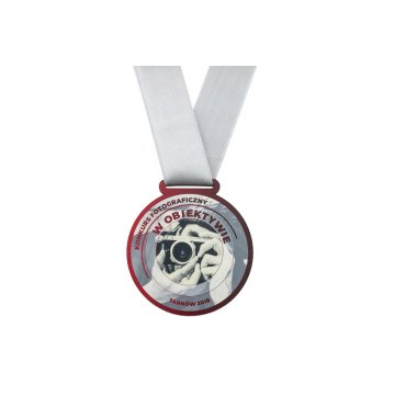 Medal drewniany druk UV - Foto Master - średnica: 70mm - MGR056