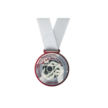 Medal drewniany druk UV - Foto Master - średnica: 70mm - MGR056