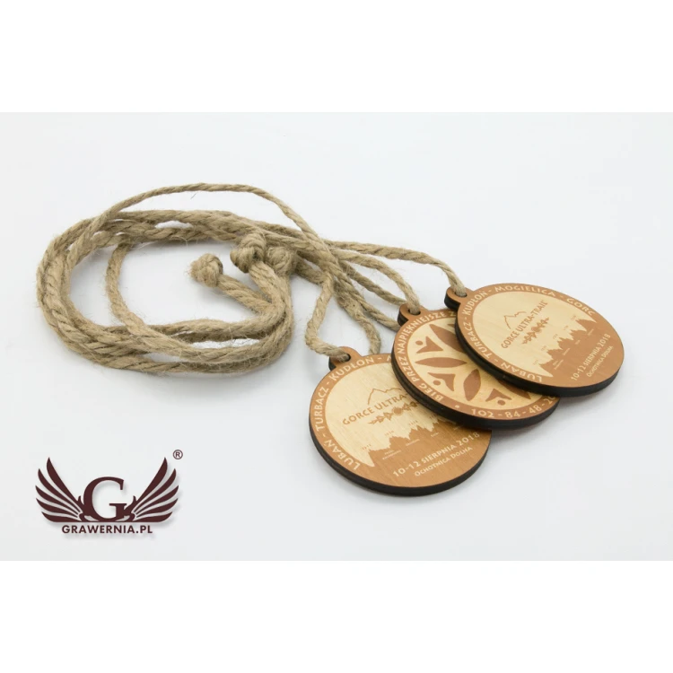 Medal drewniany Górski Szlak - śr. 80mm - gr. 5mm - druk UV - MGR027