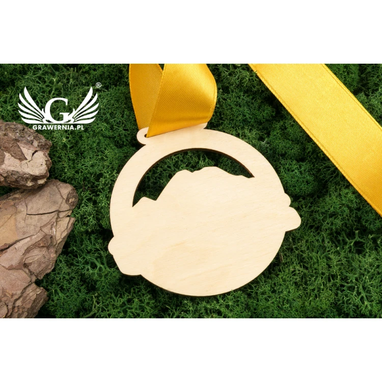 Medal drewniany grawerowany laserem - średnica: 80mm - gr. 3mm - MGR083