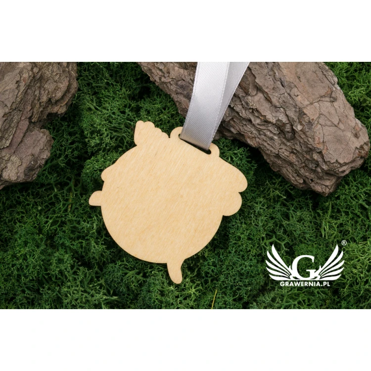 Medal drewniany grawerowany laserem - wymiary: 56x54mm - gr. 3mm - MGR037