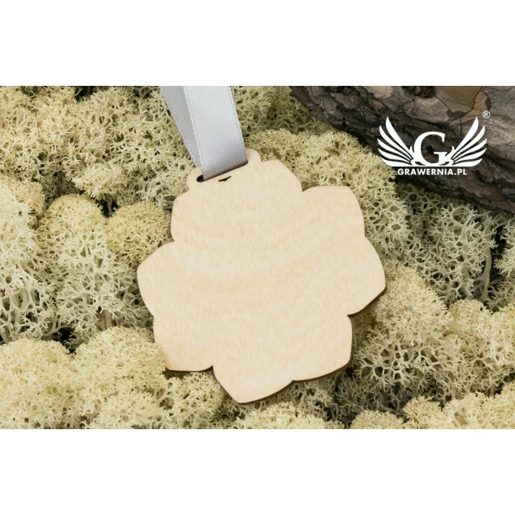 Medal drewniany grawerowany laserem - wymiary: 62x62mm - gr. 3mm - MGR039