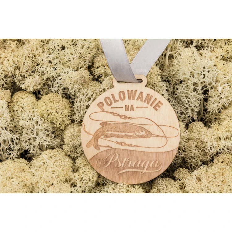 Medal drewniany grawerowany laserem - średnica: 60mm - gr. 3mm - MGR035