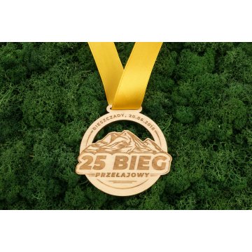 Medal drewniany grawerowany laserem - średnica: 80mm - gr. 3mm - MGR083