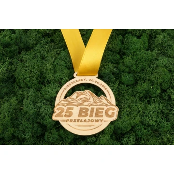 Medal drewniany grawerowany laserem - średnica: 80mm - gr. 3mm - MGR083