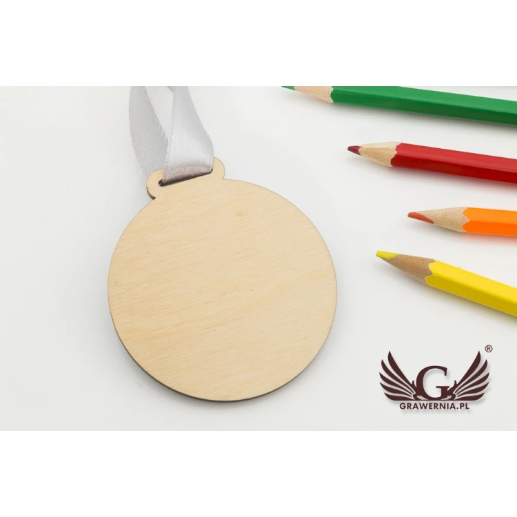 Medal drewniany druk UV - Bal przebierańców - średnica: 60mm - MGR059