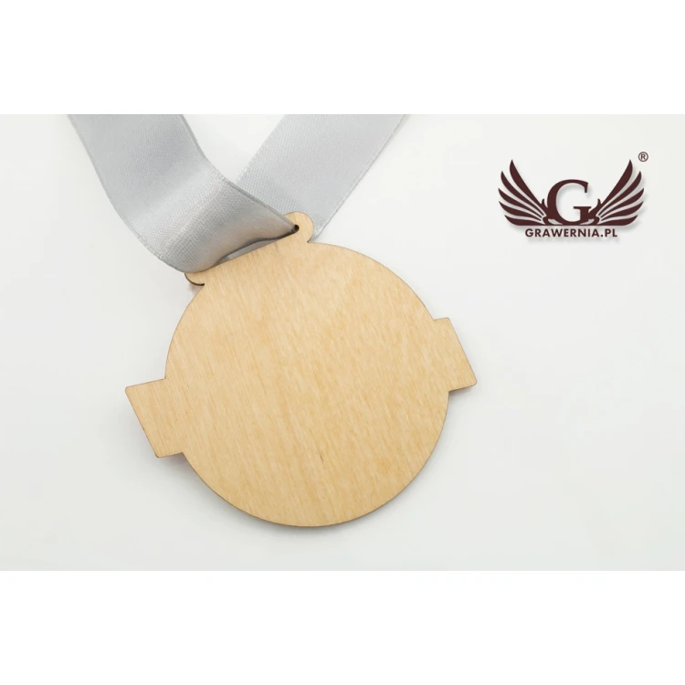 Medal drewniany druk UV - Bike Race - średnica: 70mm - MGR055