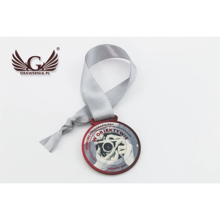 Medal drewniany druk UV - Foto Master - średnica: 70mm - MGR056