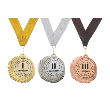 Medal metalowy z grawerowanym emblematem - średnica 70mm - MMC7010