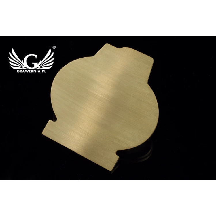 Medal mosiężny w drewnianej kasetce z grawerem - średnica 70mm