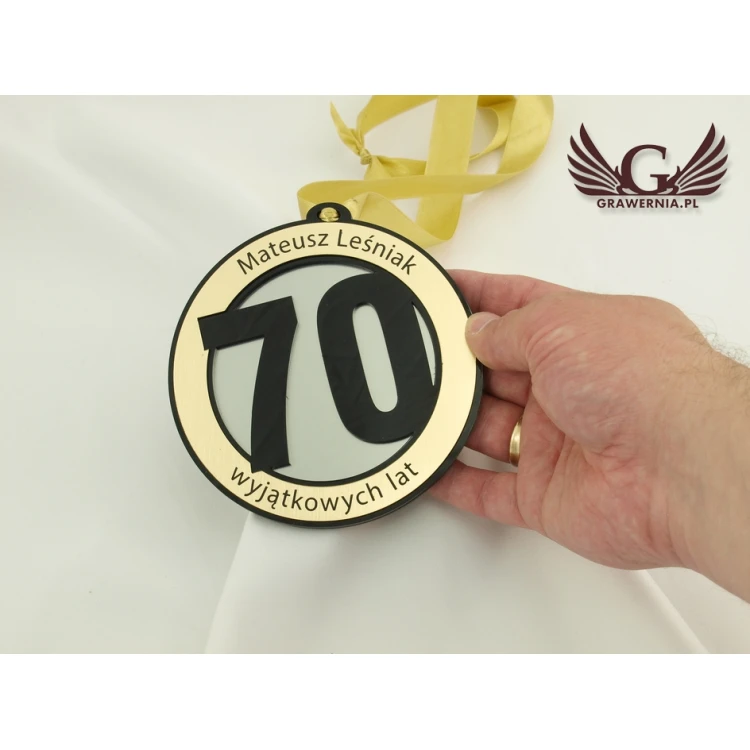 Medal na 70 urodziny - średnica 12 cm