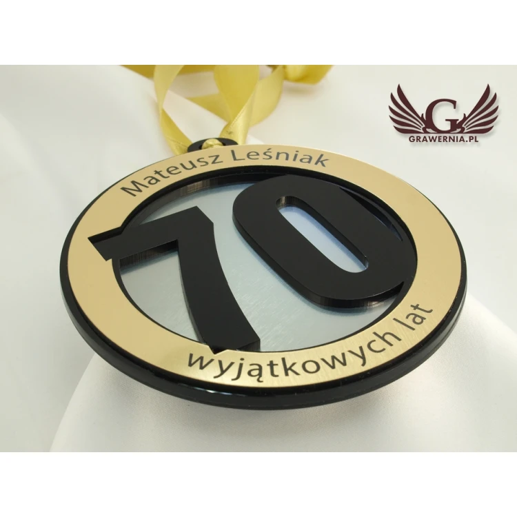 Medal na 70 urodziny - średnica 12 cm