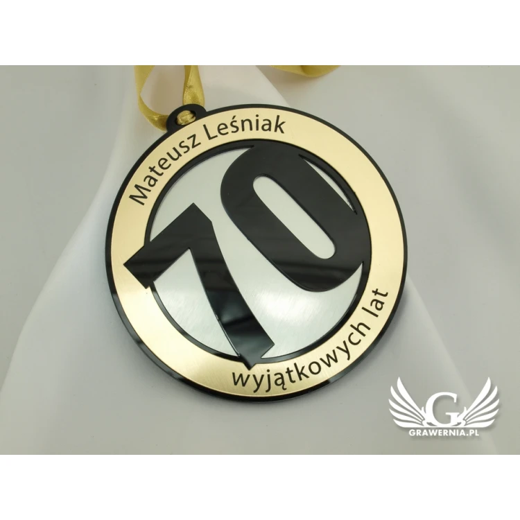 Medal na 70 urodziny - średnica 12 cm