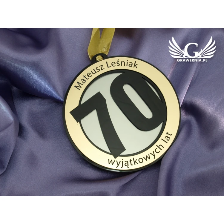 Medal na 70 urodziny - średnica 12 cm