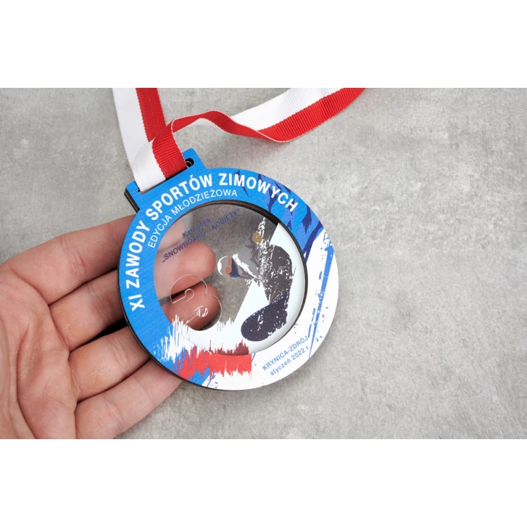 Medal Premium - Ski 2 - wymiary: 90x90mm - MGR087