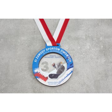Medal Premium - Ski 2 - wymiary: 90x90mm - MGR087