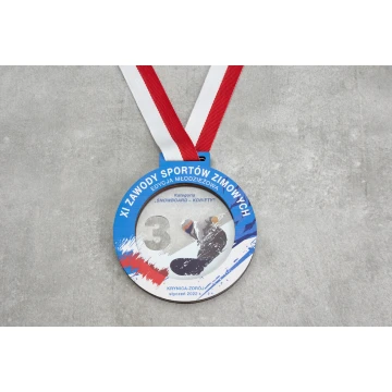 Medal Premium - Ski 2 - wymiary: 90x90mm - MGR087