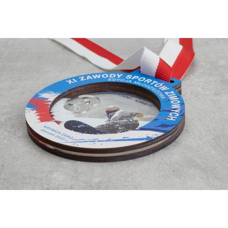 Medal Premium - Ski 2 - wymiary: 90x90mm - MGR087