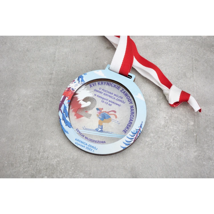 Medal Premium - Ski 3 - wymiary: 90x90mm - MGR088