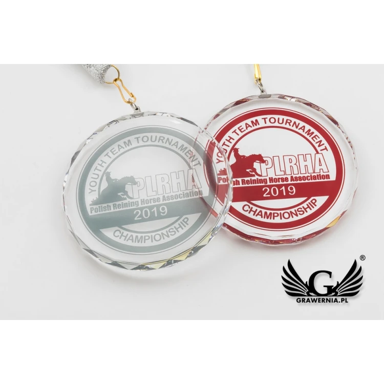 Medal szklany Elite z kolorowym drukiem UV z etui - MGR084