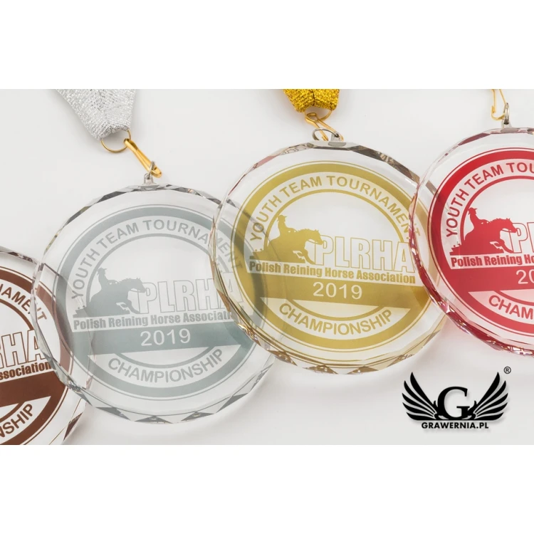 Medal szklany Elite z kolorowym drukiem UV z etui - MGR084