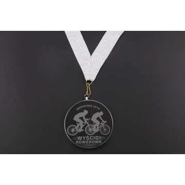 Medal szklany Mild z dowolnym grawerem i etui - średnica 70mm - MGR082
