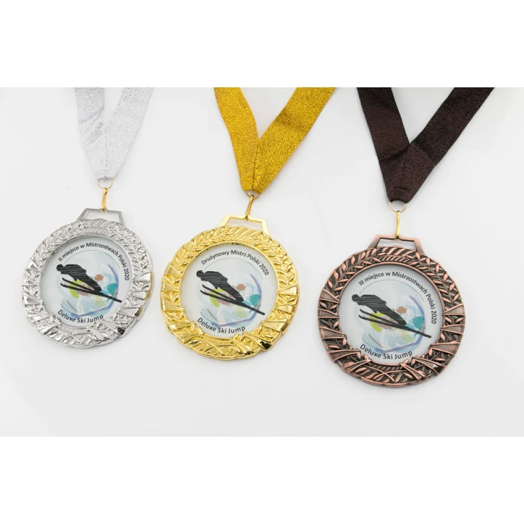 Medal szklany Valenti z dowolnym nadrukiem UV w etui - średnica 90mm - MGR084