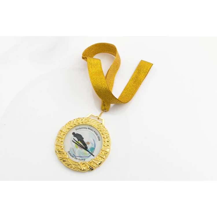 Medal szklany Valenti z dowolnym nadrukiem UV w etui - średnica 90mm - MGR084