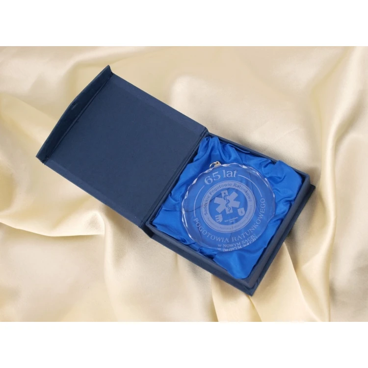 Medal szklany Elite z grawerem + etui