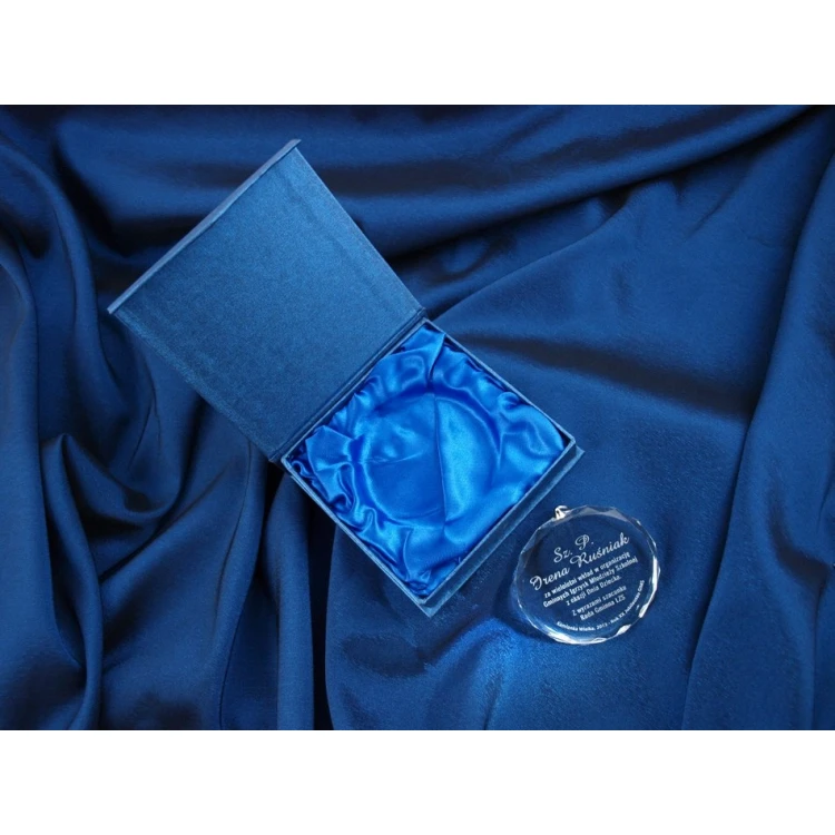 Medal szklany Elite z grawerem + etui