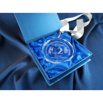 Medal szklany Elite z grawerem + etui