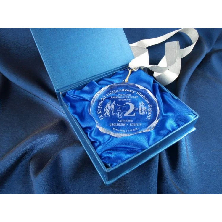 Medal szklany Elite z grawerem + etui