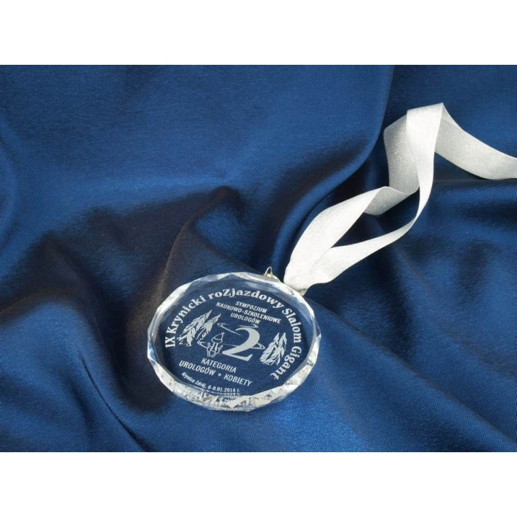 Medal szklany Elite z grawerem + etui