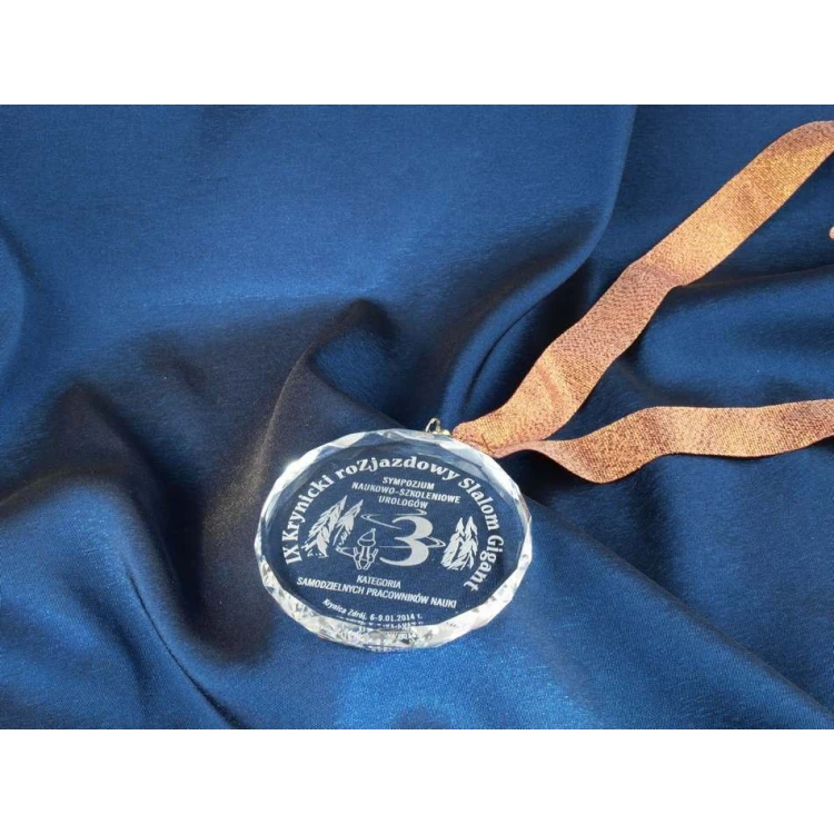 Medal szklany Elite z grawerem + etui