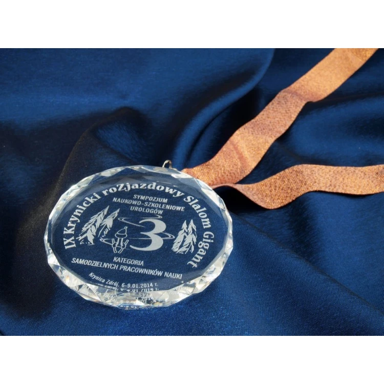 Medal szklany Elite z grawerem + etui