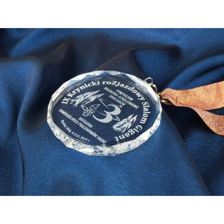 Medal szklany Elite z grawerem + etui